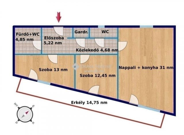 Eladó téglalakás, Budapesten, XIX. kerületben 84.2 M Ft