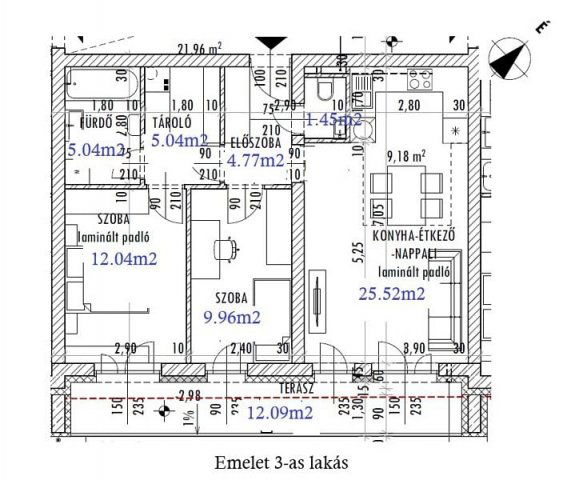 Eladó téglalakás, Érden 83.9 M Ft, 3 szobás