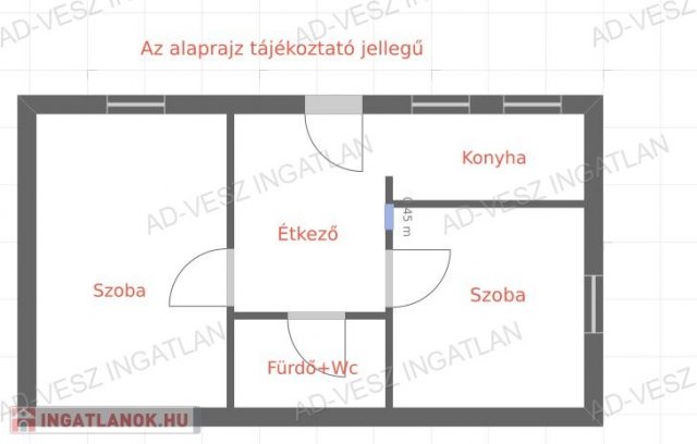 Eladó ikerház, Ócsán 59 M Ft, 2 szobás / költözzbe.hu