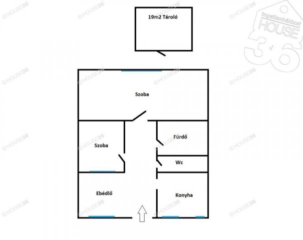 Eladó panellakás, Kecskeméten 37.9 M Ft, 2 szobás