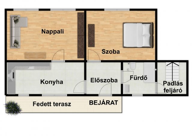 Eladó ikerház, Szigetmonostorban 57.5 M Ft, 2 szobás