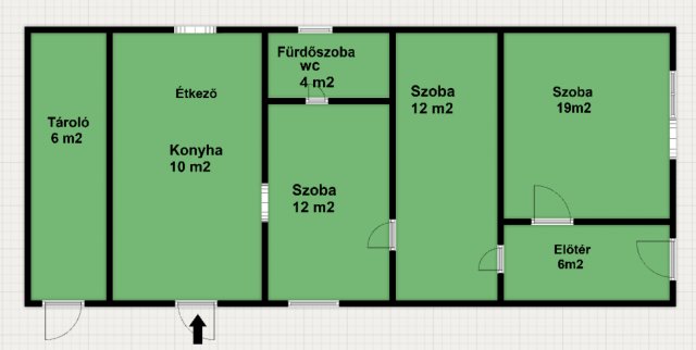 Eladó családi ház, Bükkábrányban 16.9 M Ft, 3 szobás