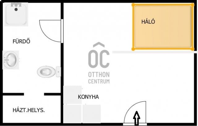 Eladó téglalakás, Pécsett 42.9 M Ft, 1 szobás