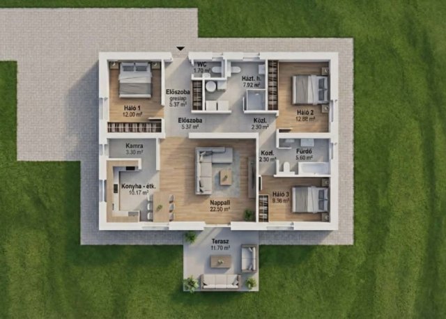 Eladó családi ház, Pusztaszabolcson 99.9 M Ft, 3+1 szobás