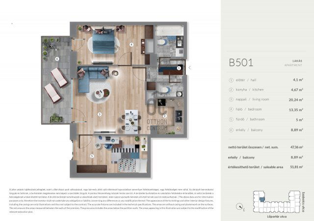 Eladó téglalakás, Budapesten, XIII. kerületben 94.99 M Ft
