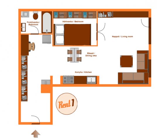 Kiadó téglalakás, albérlet, IX. kerületben, Liliom utcában