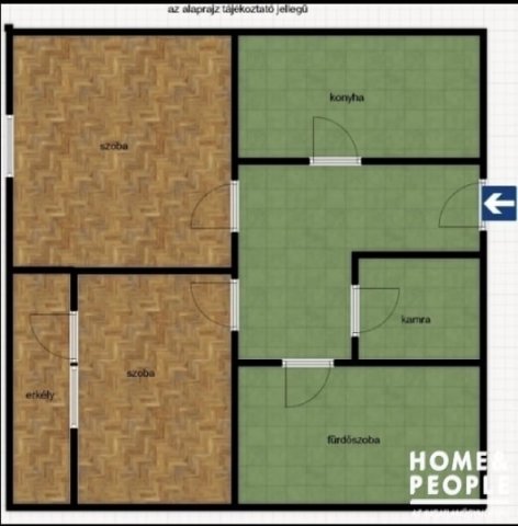 Eladó téglalakás, Szegeden 12 M Ft, 2 szobás