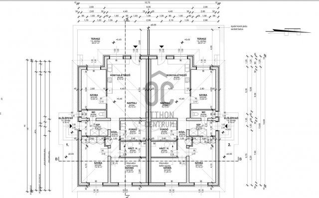 Eladó ikerház, Bocskaikerten 77.4 M Ft, 4 szobás