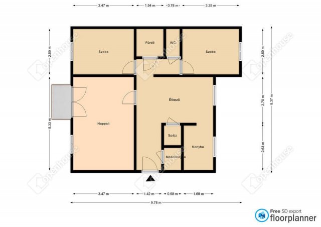 Kiadó panellakás, albérlet, Debrecenben 250 E Ft / hó, 3 szobás
