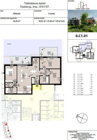 Eladó téglalakás, Tatabányán 102.69 M Ft, 4 szobás