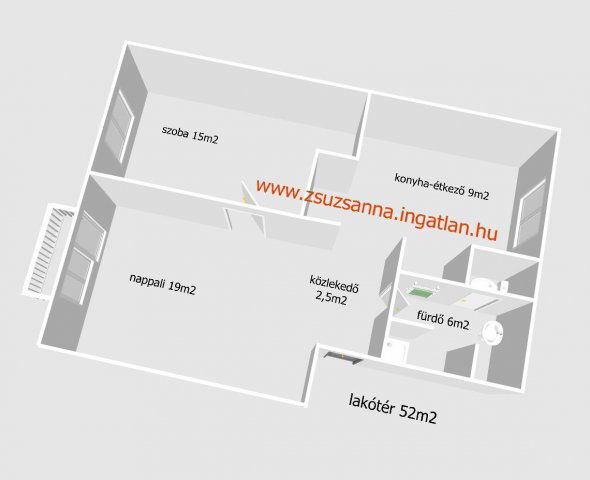 Eladó téglalakás, Szekszárdon 39.5 M Ft, 2 szobás