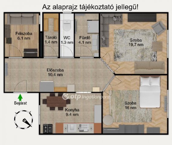 Eladó téglalakás, Budapesten, VIII. kerületben 100 M Ft