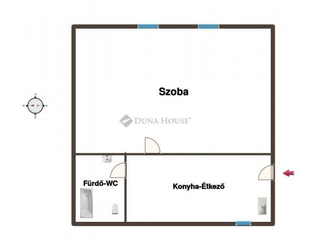 Eladó téglalakás, Budapesten, IV. kerületben 43 M Ft, 1 szobás