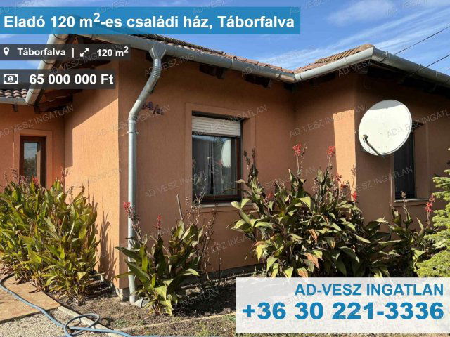 Eladó családi ház, Táborfalván 65 M Ft, 2+3 szobás