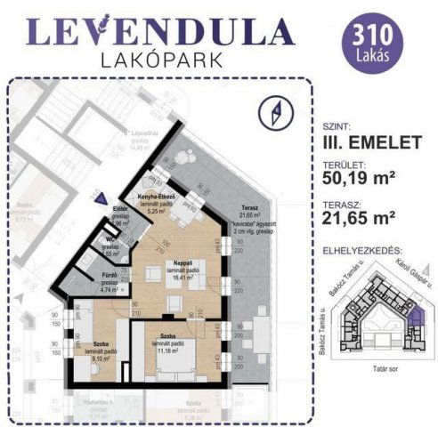 Eladó téglalakás, Kecskeméten 76.8 M Ft, 2 szobás