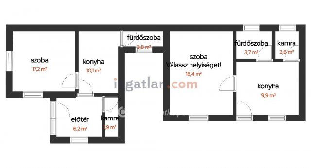 Eladó családi ház, Hajdúszoboszlón 33.9 M Ft, 2 szobás