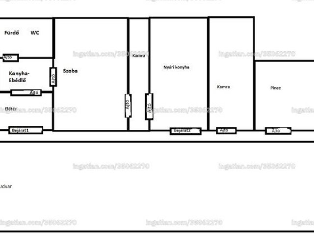 Eladó családi ház, Naszályon 35 M Ft, 2 szobás