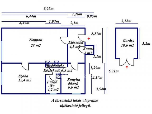 Eladó téglalakás, Kecskeméten 43 M Ft, 2 szobás