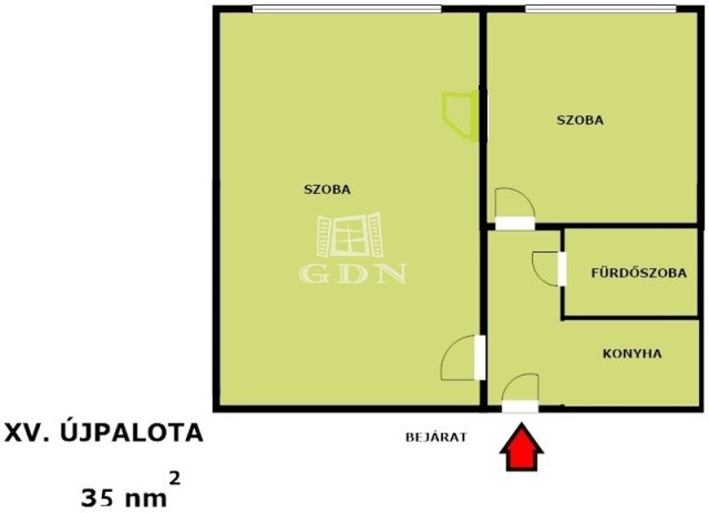 Eladó panellakás, Budapesten, XV. kerületben 55 M Ft, 1+1 szobás