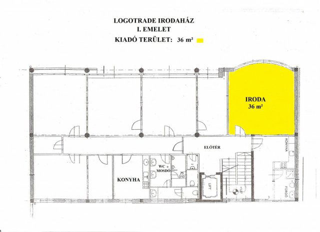 Kiadó iroda, Budapesten, XIII. kerületben, Röppentyű utcában