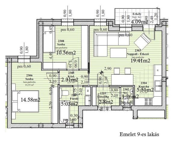 Eladó téglalakás, Érden 82.354 M Ft, 3 szobás