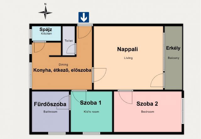 Eladó téglalakás, Kiskunhalason 33.9 M Ft, 2+1 szobás