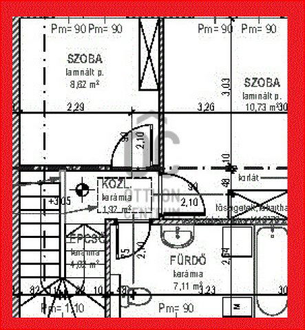 Eladó téglalakás, Cegléden 54.9 M Ft, 3 szobás