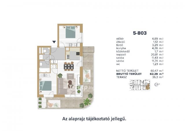 Eladó téglalakás, Budapesten, III. kerületben 124.7 M Ft