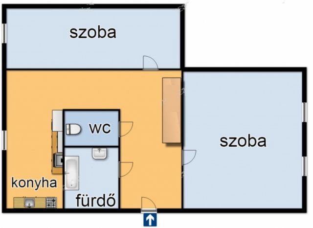 Eladó panellakás, Kecskeméten 33.9 M Ft, 2 szobás