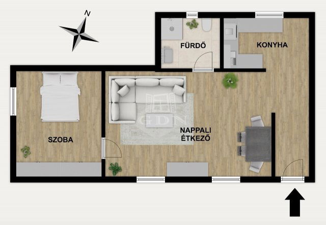 Eladó téglalakás, Budapesten, III. kerületben 74 M Ft, 2 szobás