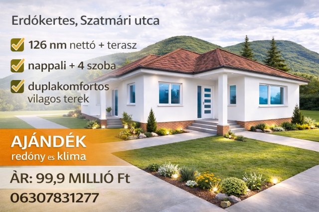 Eladó családi ház, Erdőkertesen 99.9 M Ft, 5 szobás