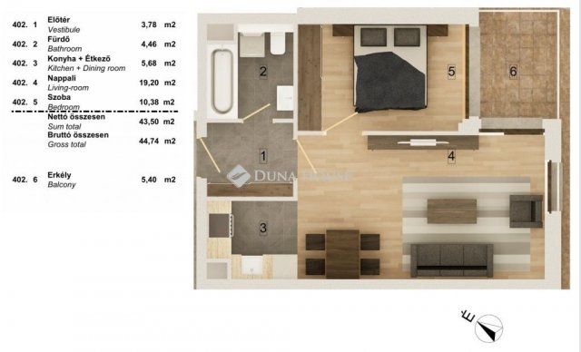 Eladó téglalakás, Budapesten, VIII. kerületben 73.99 M Ft