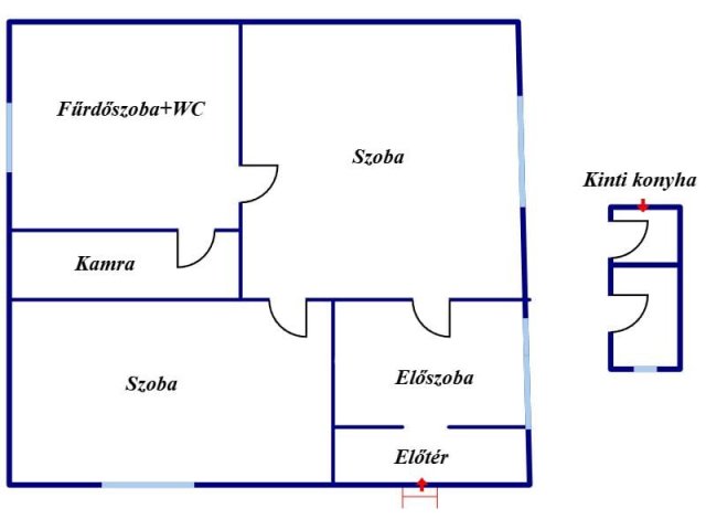 Eladó családi ház, Tenken 11 M Ft, 2 szobás