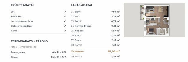 Eladó téglalakás, Tatán 81.9 M Ft, 3 szobás
