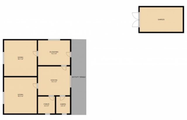 Eladó családi ház, Hevesen 25.5 M Ft, 2 szobás