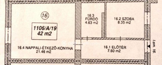 Eladó téglalakás, Szolnokon 50.4 M Ft, 1+1 szobás