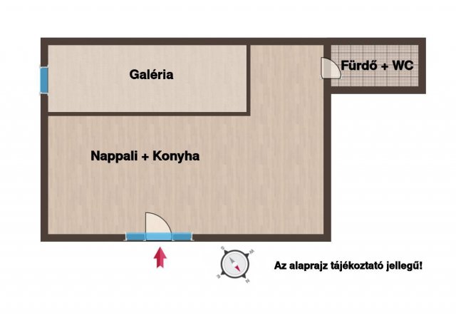 Eladó téglalakás, Budapesten, VI. kerületben 44 M Ft, 1 szobás