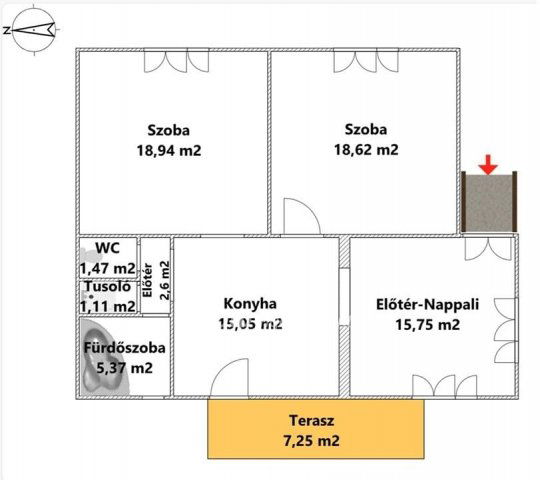 Eladó családi ház, Verpeléten 12 M Ft, 2 szobás