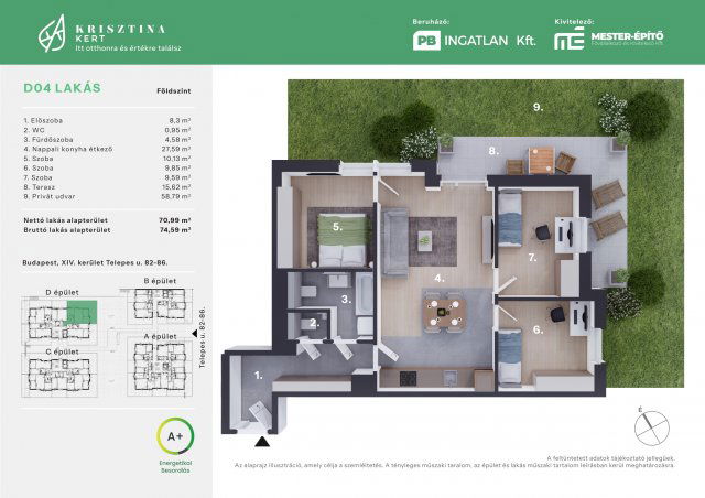 Eladó téglalakás, Budapesten, XIV. kerületben, Telepes utcában