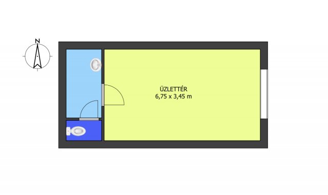 Kiadó üzlethelyiség, Debrecenben 150 E Ft / hó, 1 szobás