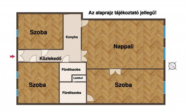 Eladó téglalakás, Budapesten, VI. kerületben 129.9 M Ft