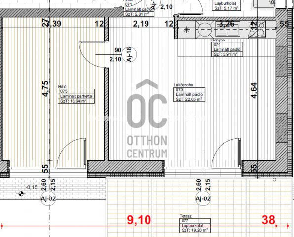 Eladó téglalakás, Kiskunlacházán 53.6 M Ft, 2 szobás