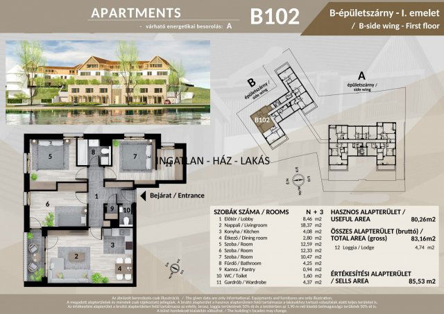 Eladó téglalakás, Veresegyházon 121.02 M Ft, 4 szobás