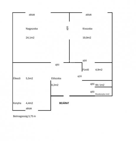 Eladó téglalakás, Budapesten, IX. kerületben 87 M Ft, 2 szobás