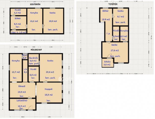 Eladó családi ház, Érden 119.9 M Ft, 4+1 szobás