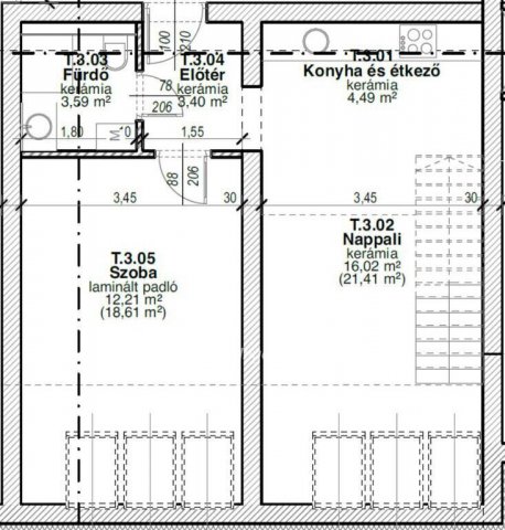 Eladó téglalakás, Nyíregyházán 63.1 M Ft, 1 szobás