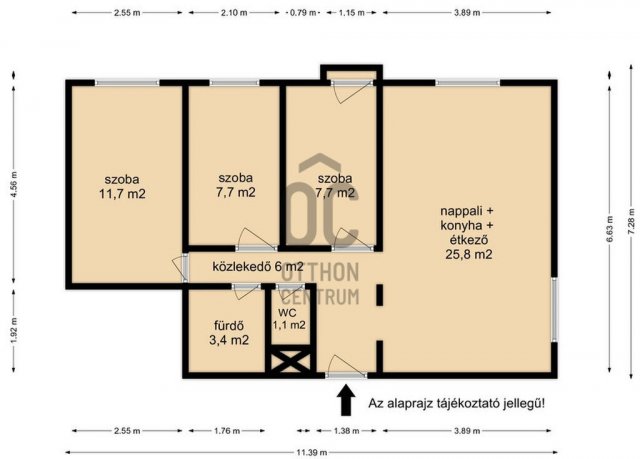 Eladó téglalakás, Zalaegerszegen 56.5 M Ft, 4 szobás