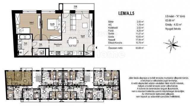 Eladó téglalakás, Mosonmagyaróváron 68.75 M Ft, 3 szobás