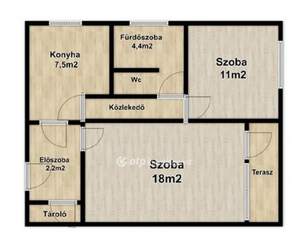 Eladó téglalakás, Hajdúszoboszlón 60 M Ft, 2 szobás
