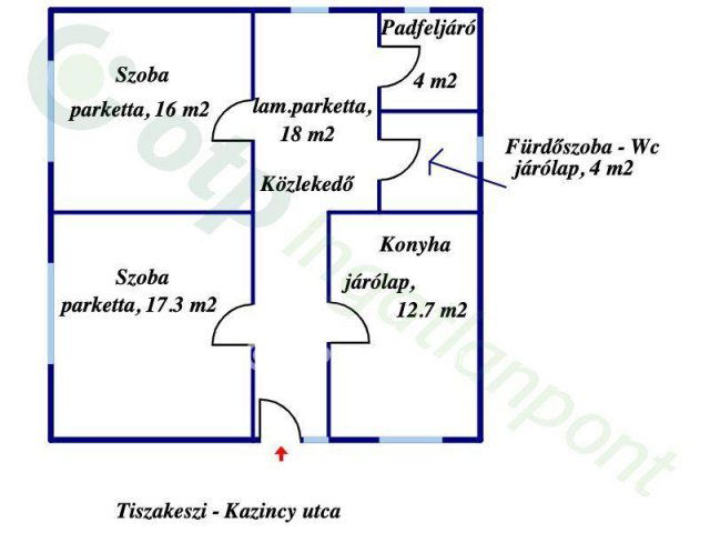 Eladó családi ház, Tiszakeszin 17 M Ft, 2 szobás